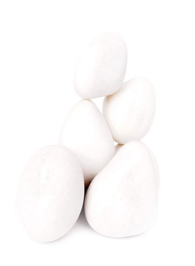 Power Stone Pebbles Unpolished Snow White Decorative Stone Marble Pebbles for Landscaping & Garden Decoration (White, 3 Kg) - Image 3
